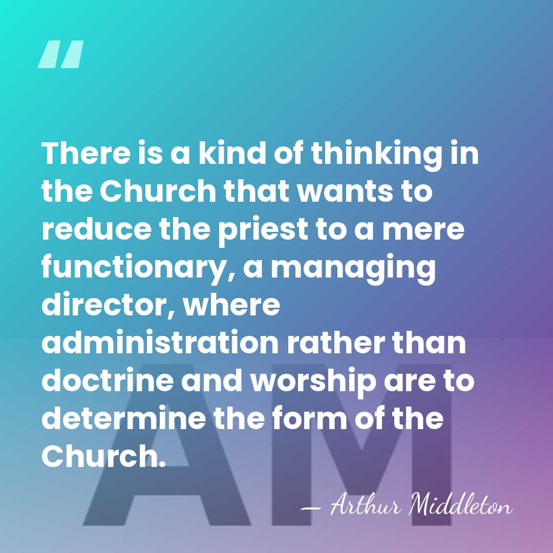 There is a kind of thinking in the Church that wants to&hellip; - Arthur Middleton