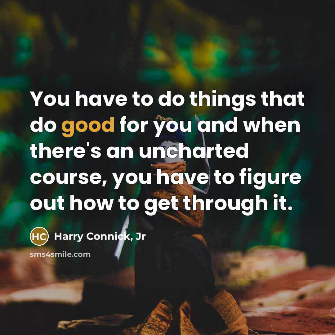 “You have to do things that do good for you…” quote by Harry Connick, Jr