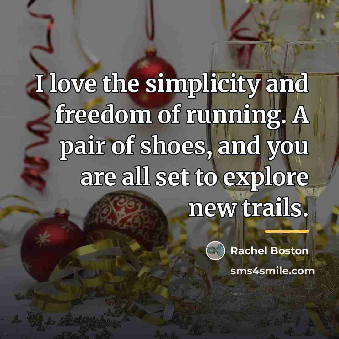 “I love the simplicity and freedom of running. A pair…” quote by Rachel Boston