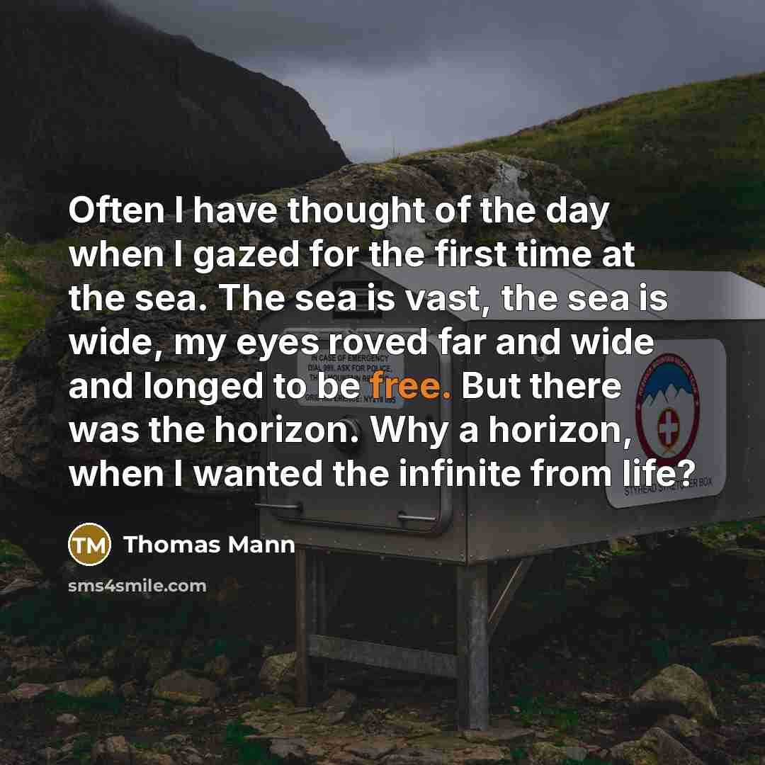 “Often I have thought of the day when I gazed…” quote by Thomas Mann