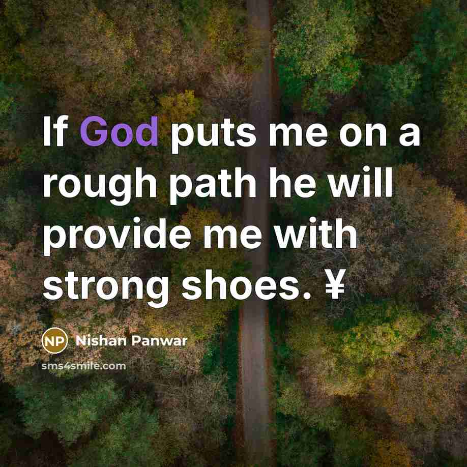 “If God puts me on a rough path he will…” quote by Nishan Panwar
