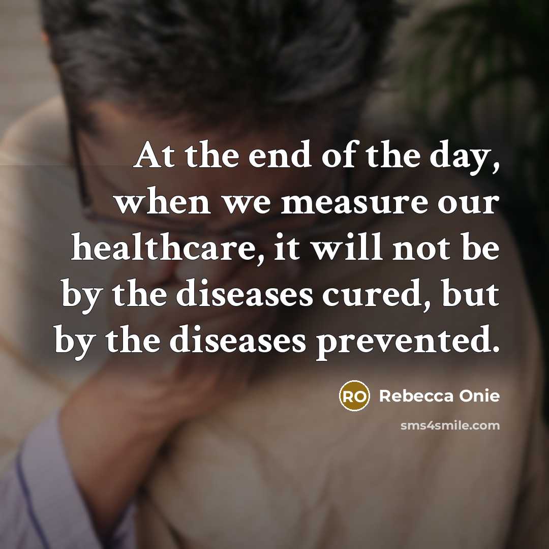 “At the end of the day, when we measure our…” quote by Rebecca Onie