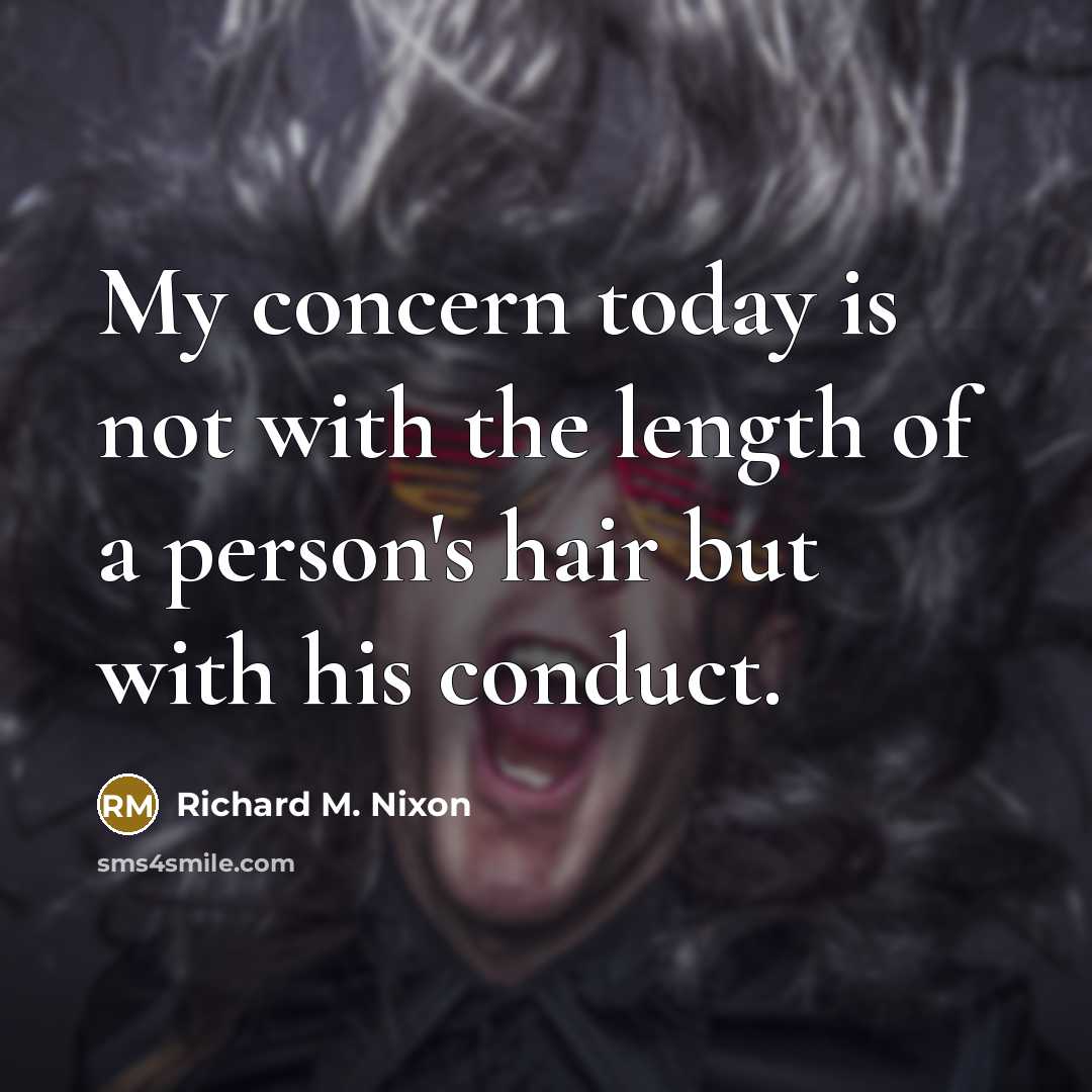“My concern today is not with the length of a…” quote by Richard M. Nixon