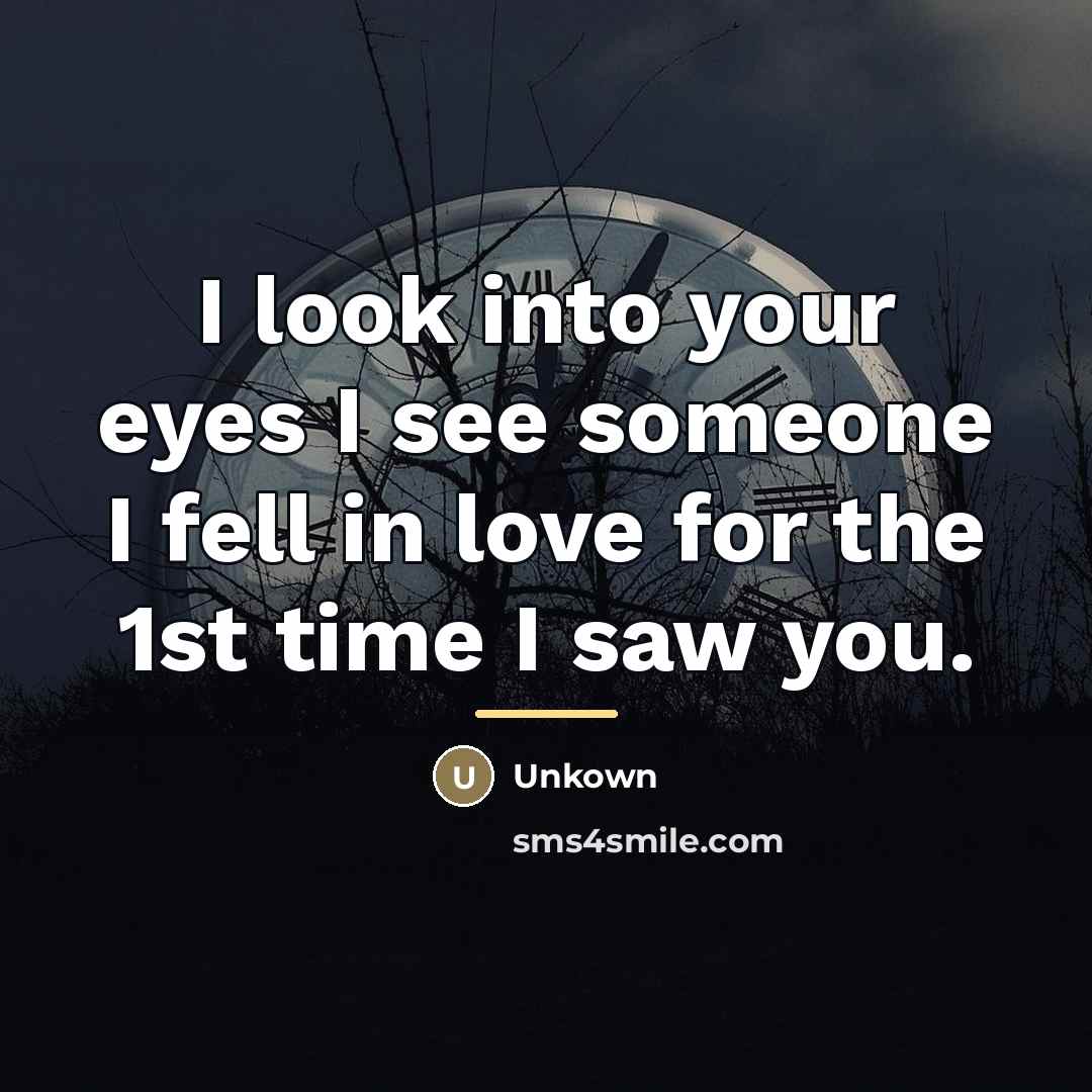 “I look into your eyes I see someone I fell…” quote by Unkown