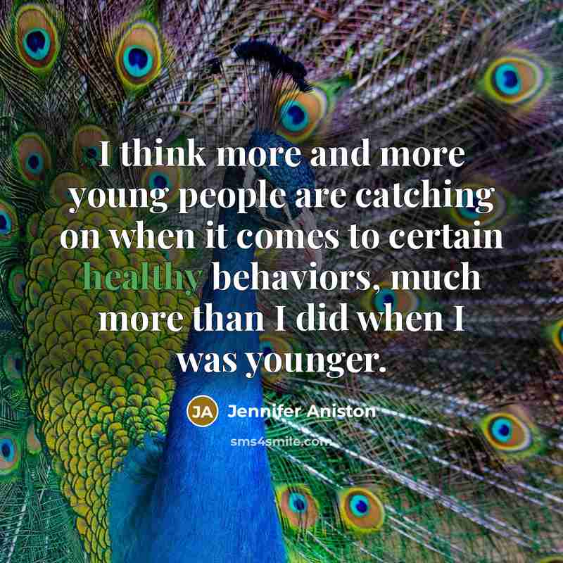 “I think more and more young people are catching on…” quote by Jennifer Aniston