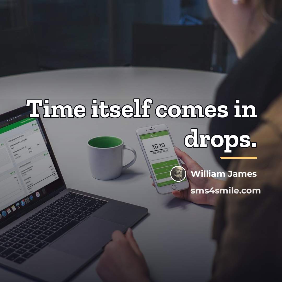 “Time itself comes in drops.…” quote by William James