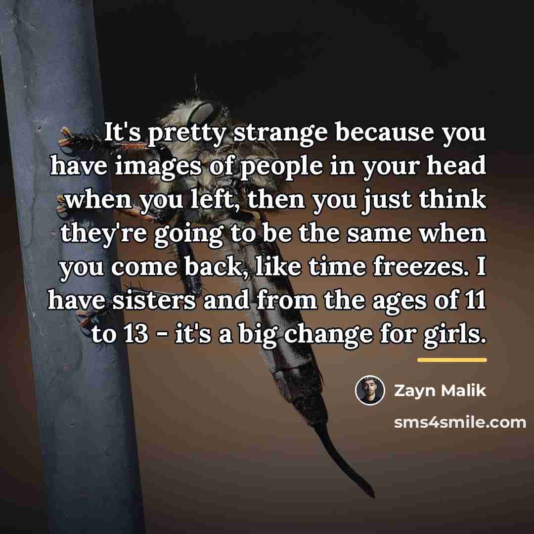 “It's pretty strange because you have images of people in…” quote by Zayn Malik
