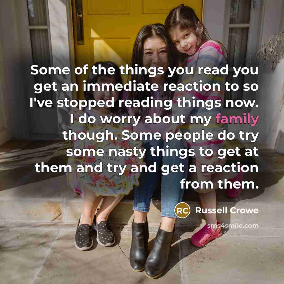 “Some of the things you read you get an immediate…” quote by Russell Crowe
