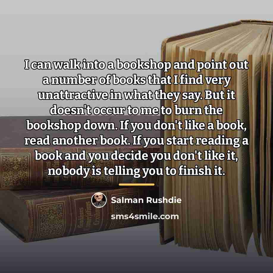 “I can walk into a bookshop and point out a…” quote by Salman Rushdie