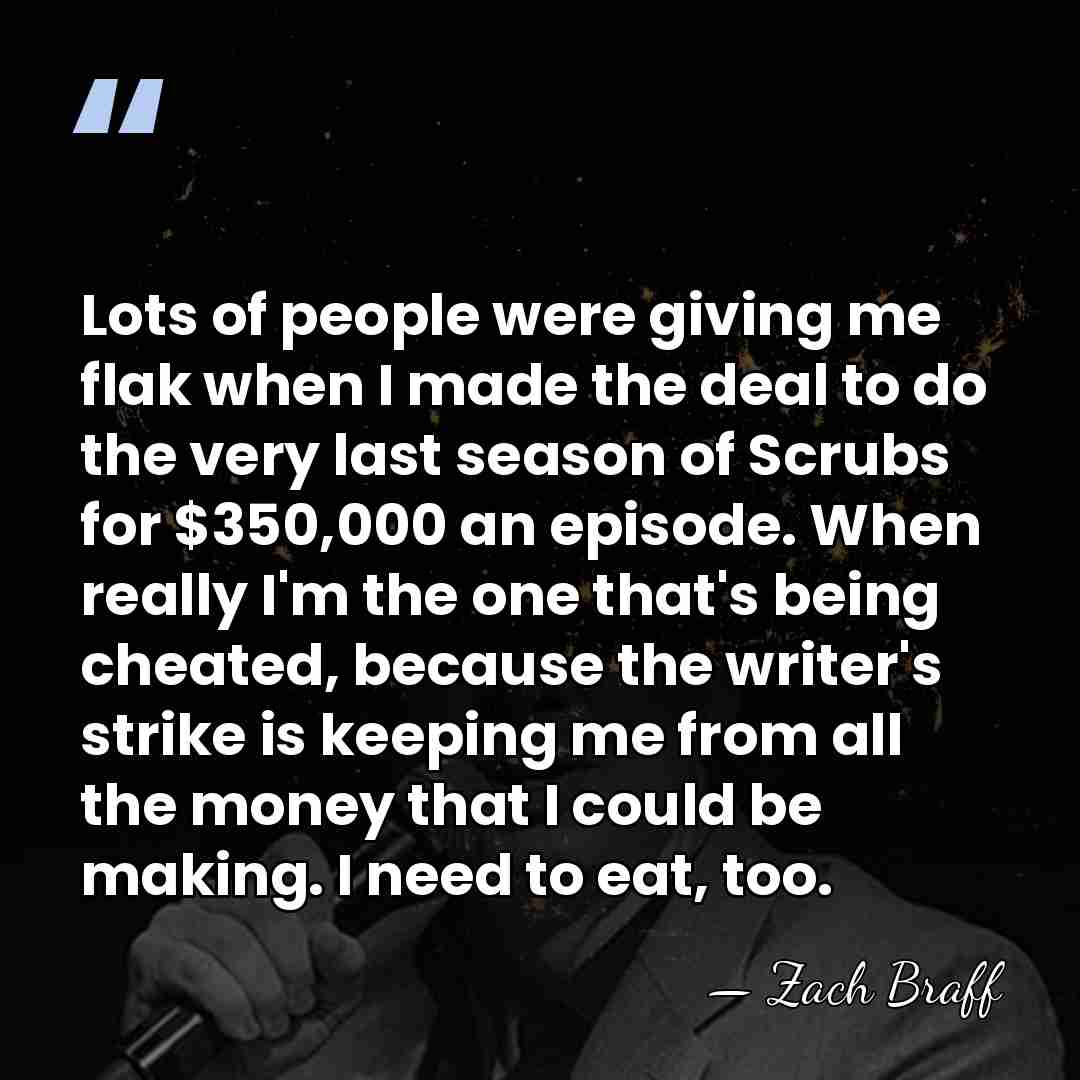 Lots of people were giving me flak when I made the deal&hellip; - Zach Braff