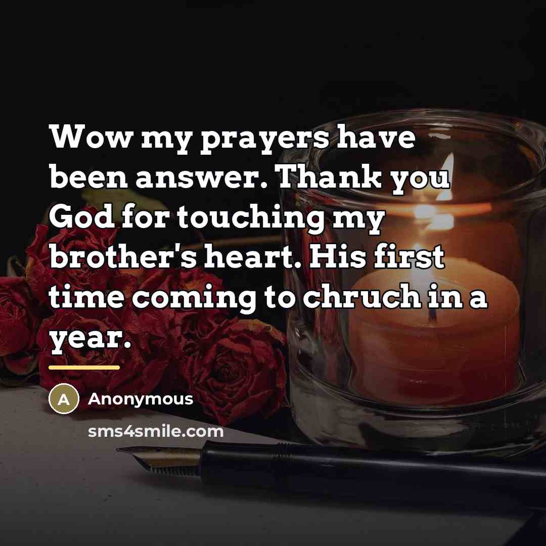 “Wow my prayers have been answer. Thank you God for…” quote by Anonymous