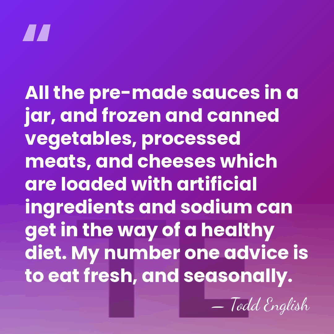 All the pre-made sauces in a jar, and frozen and canned vegetables,&hellip; - Todd English