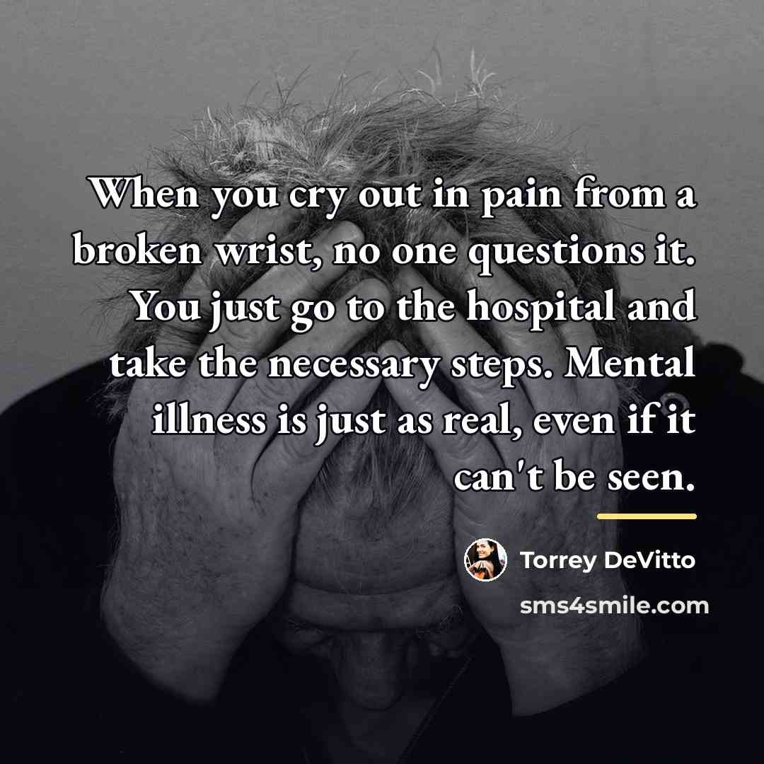 “When you cry out in pain from a broken wrist,…” quote by Torrey DeVitto