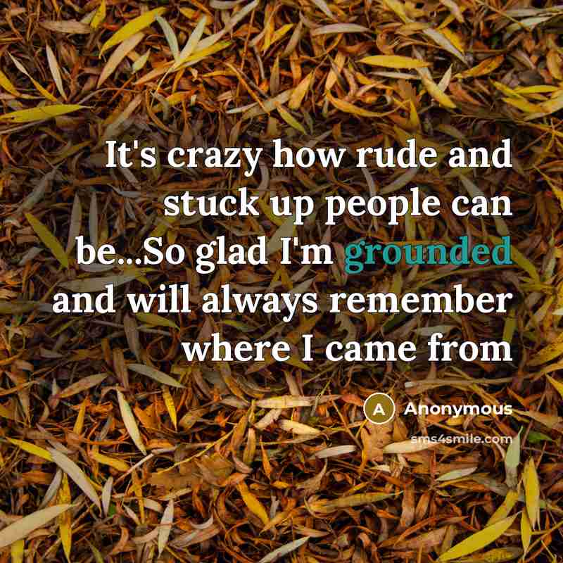 “It's crazy how rude and stuck up people can be...So…” quote by Anonymous
