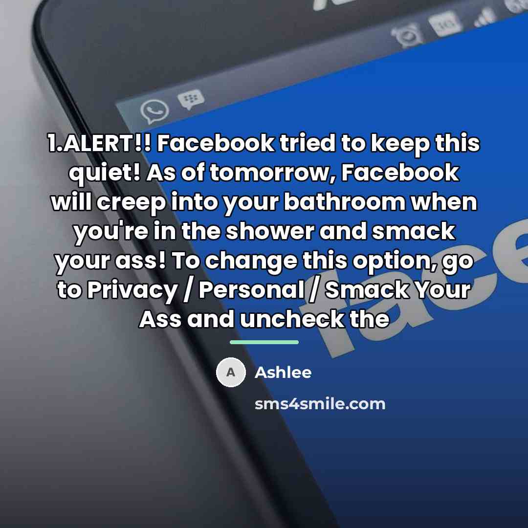 “1.ALERT!! Facebook tried to keep this quiet! As of tomorrow,…” quote by Anonymous
