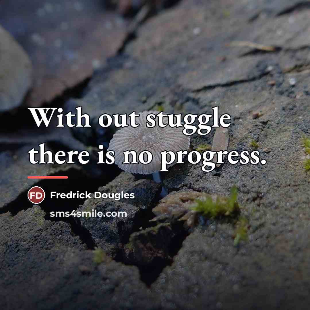 “With out stuggle there is no progress.…” quote by Fredrick Dougles