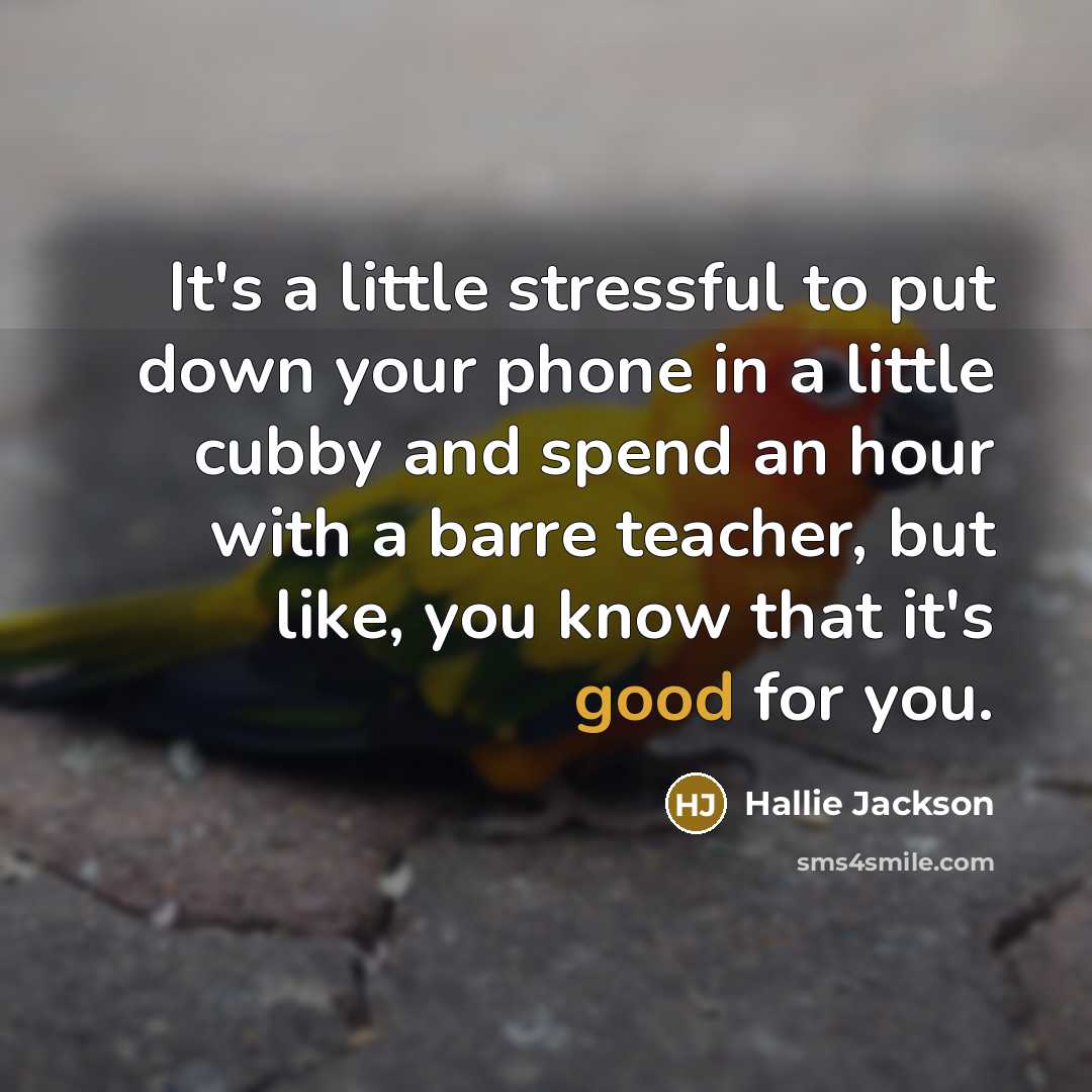 “It's a little stressful to put down your phone in…” quote by Hallie Jackson