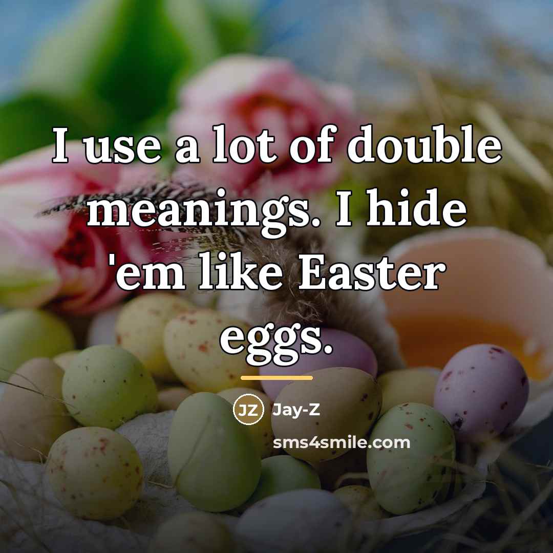 “I use a lot of double meanings. I hide 'em…” quote by Jay-Z