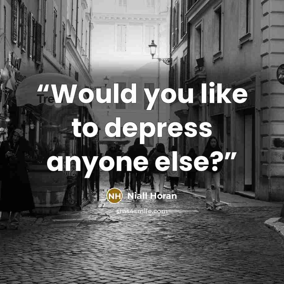 “Would you like to depress anyone else?” quote by Niall Horan