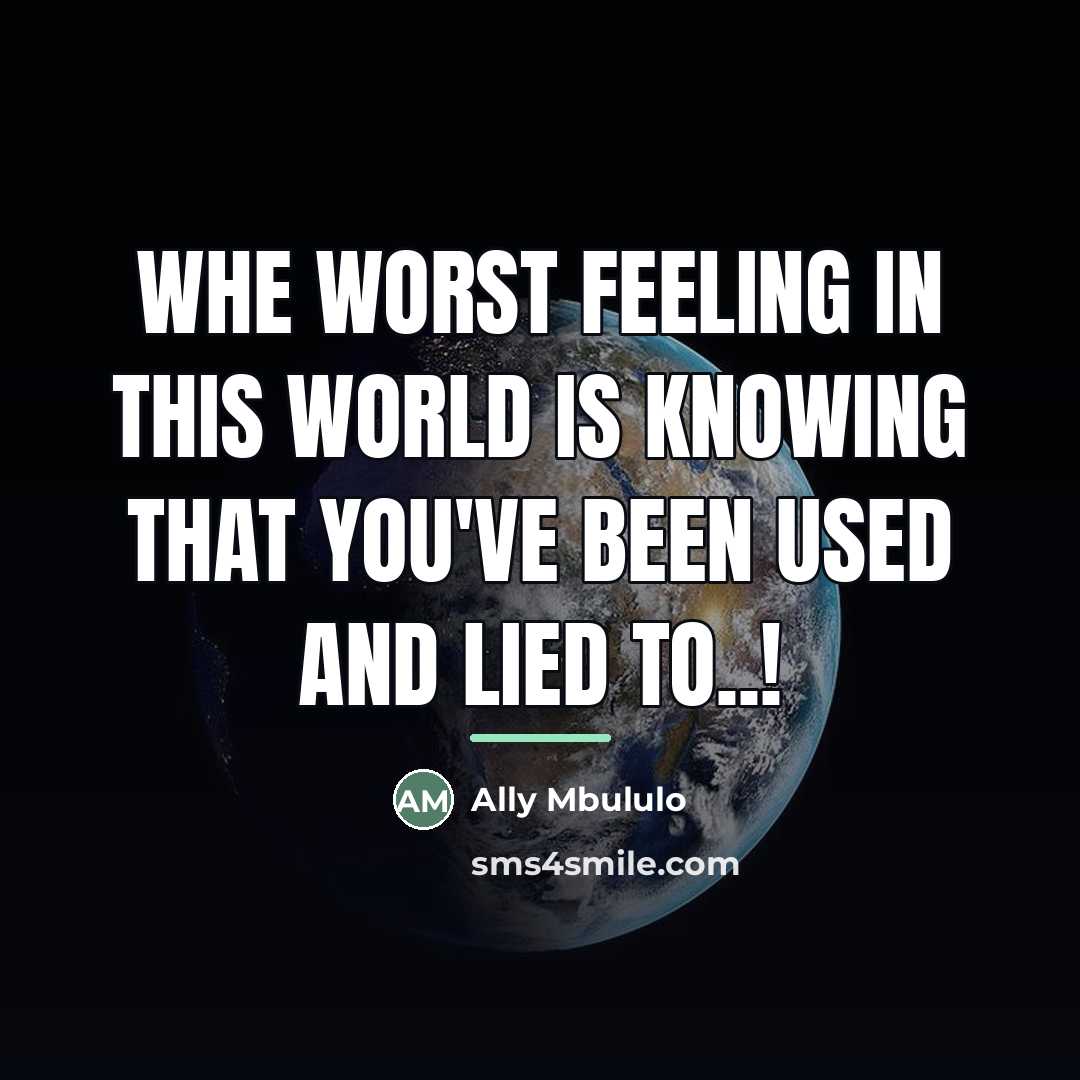 “Whe worst feeling in this world is knowing that you've…” quote by Ally Mbululo