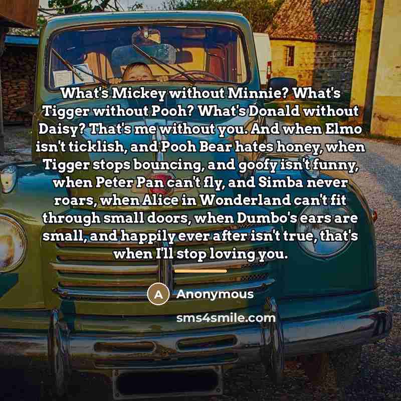 “What's Mickey without Minnie? What's Tigger without Pooh? What's Donald…” quote by Anonymous
