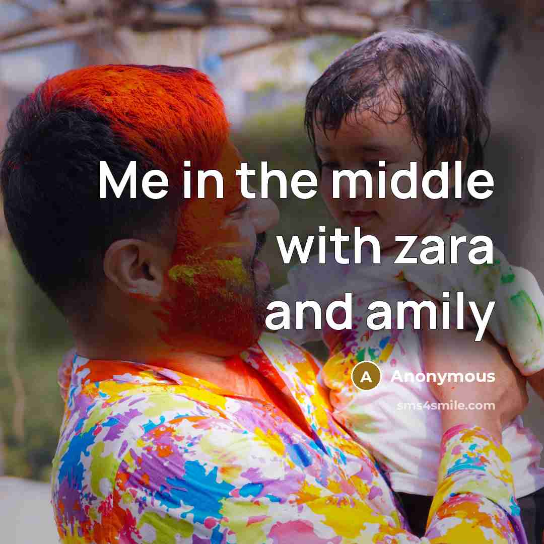“Me in the middle with zara and amily” quote by Anonymous