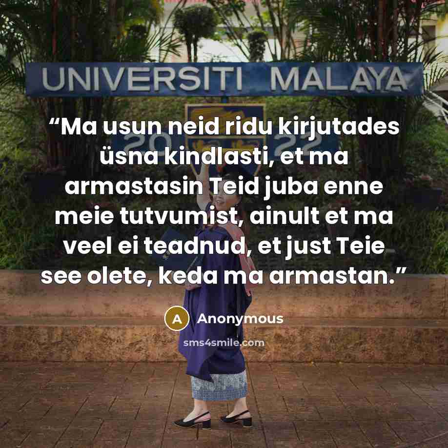 “Ma usun neid ridu kirjutades üsna kindlasti, et ma armastasin Teid juba enne meie tutvumist, ainult et ma veel ei teadnud, et just Teie see olete, keda ma armastan.” quote by Anonymous