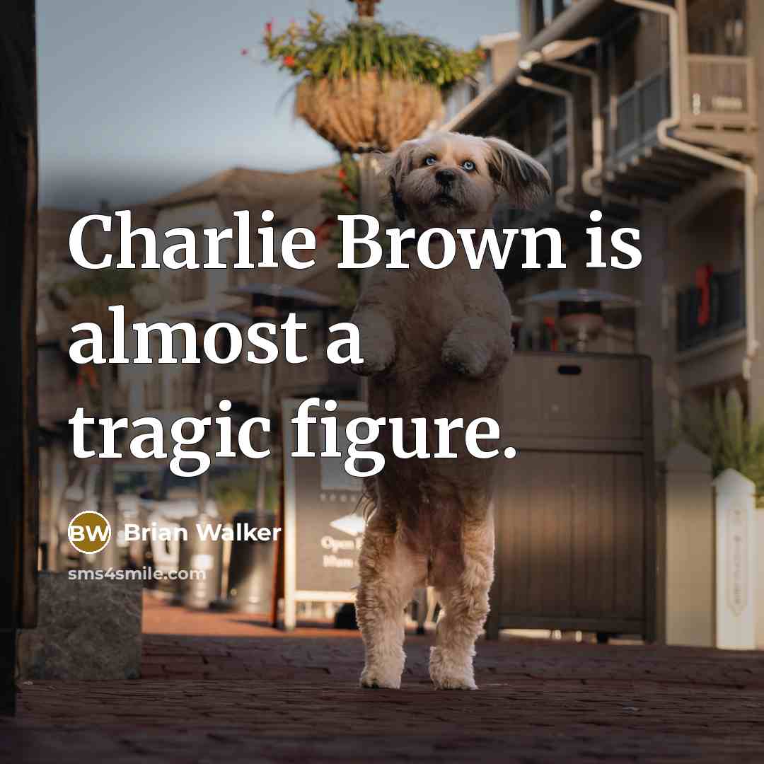 “Charlie Brown is almost a tragic figure.…” quote by Brian Walker