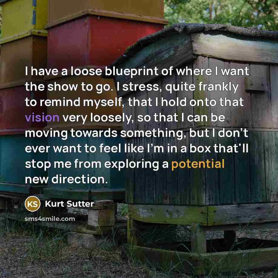 “I have a loose blueprint of where I want the…” quote by Kurt Sutter