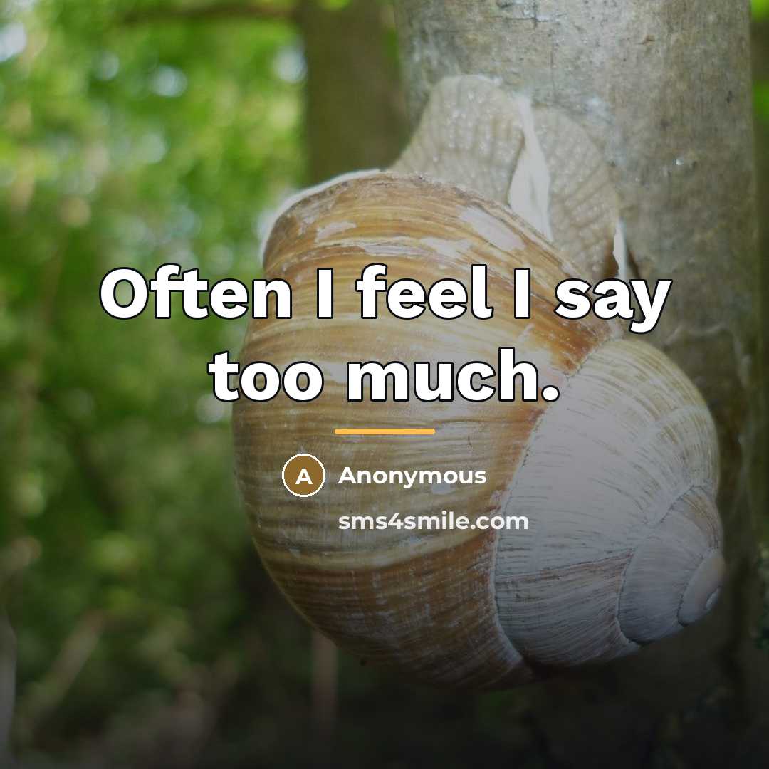 “Often I feel I say too much.…” quote by Anonymous