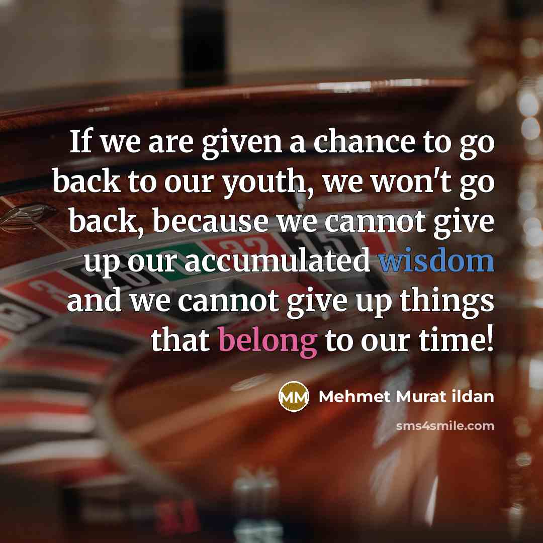 “If we are given a chance to go back to…” quote by Mehmet Murat Ildan