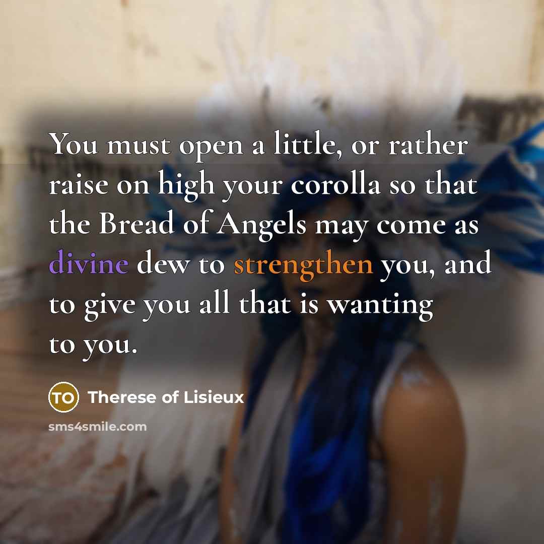 “You must open a little, or rather raise on high…” quote by Therese of Lisieux