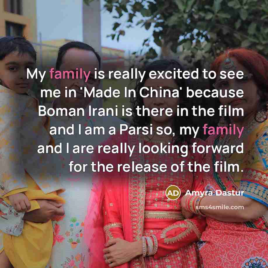 “My family is really excited to see me in 'Made…” quote by Amyra Dastur