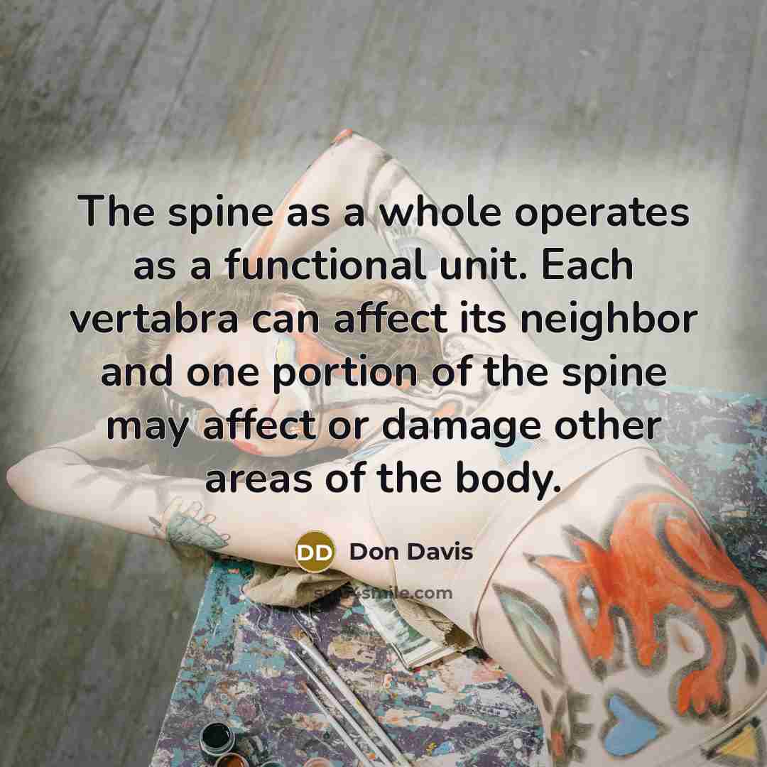 “The spine as a whole operates as a functional unit.…” quote by Don Davis