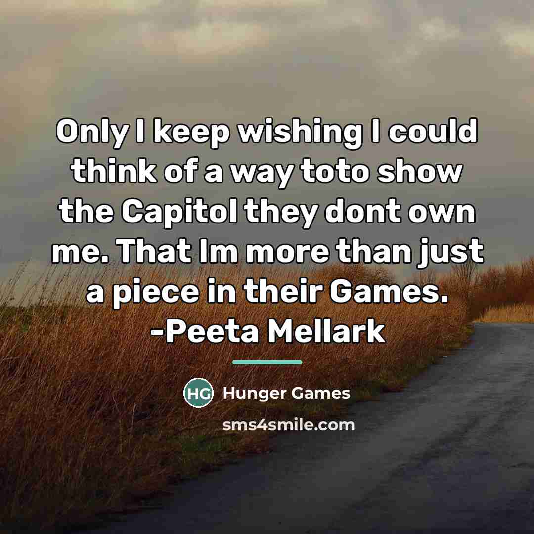 “Only I keep wishing I could think of a way…” quote by Hunger Games