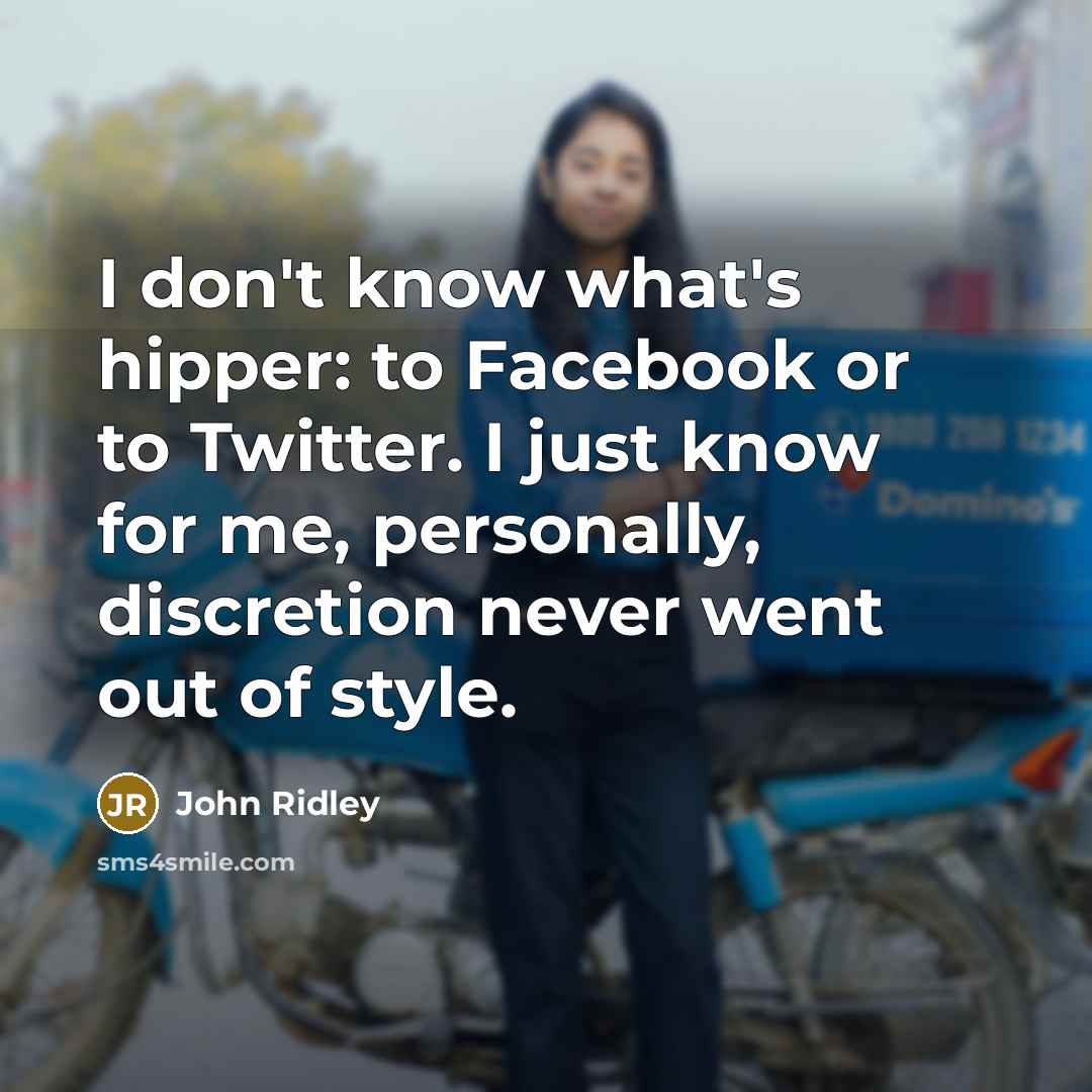 “I don't know what's hipper: to Facebook or to Twitter.…” quote by John Ridley