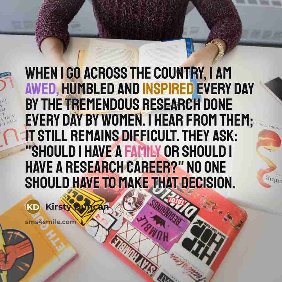 “When I go across the country, I am awed, humbled…” quote by Kirsty Duncan