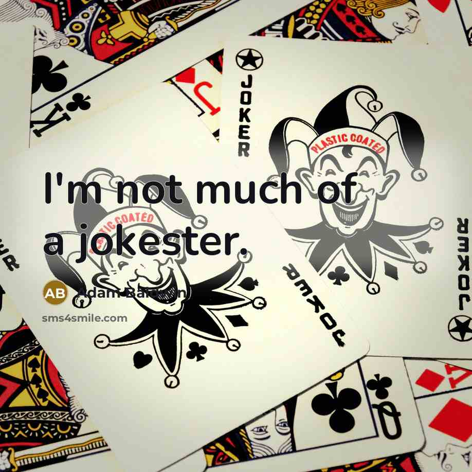 “I'm not much of a jokester.” quote by Adam Baldwin