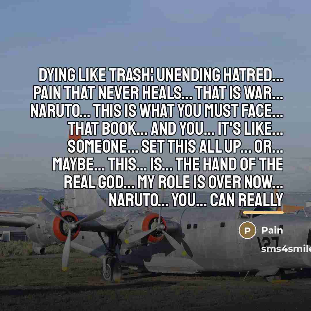 “Dying like trash¦ unending hatred... pain that never heals... that…” quote by Pain
