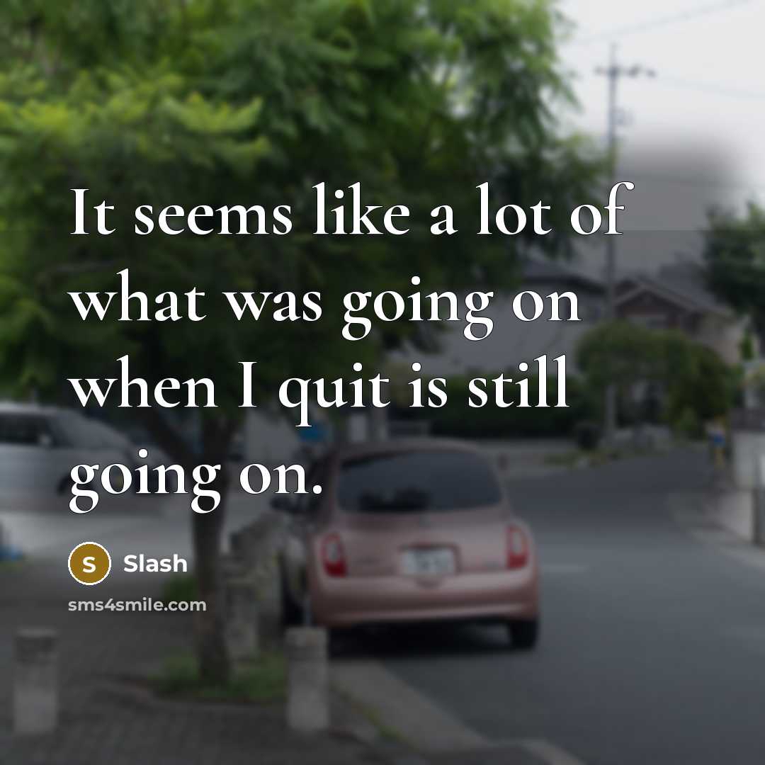“It seems like a lot of what was going on…” quote by Slash