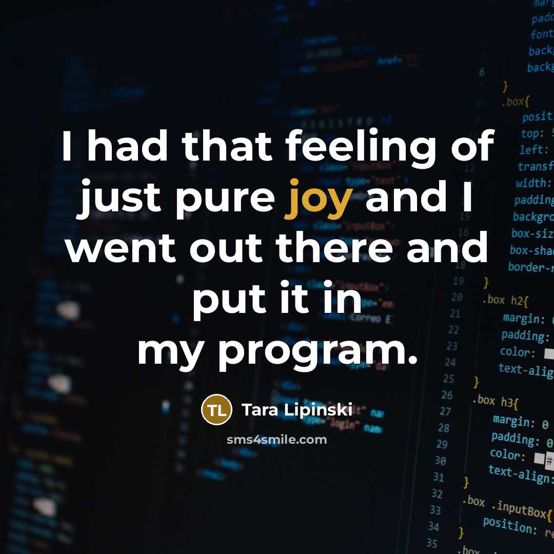 “I had that feeling of just pure joy and I…” quote by Tara Lipinski