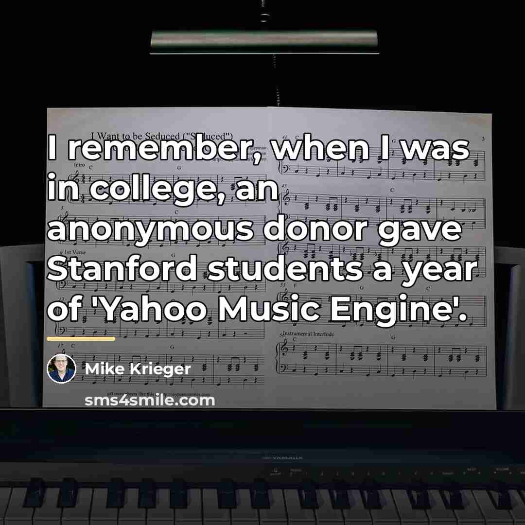 “I remember, when I was in college, an anonymous donor…” quote by Mike Krieger