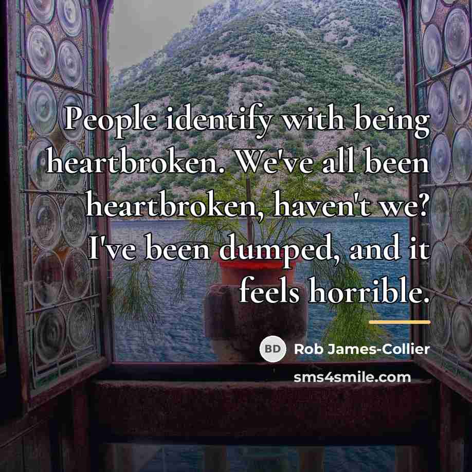 “People identify with being heartbroken. We've all been heartbroken, haven't…” quote by Rob James-Collier