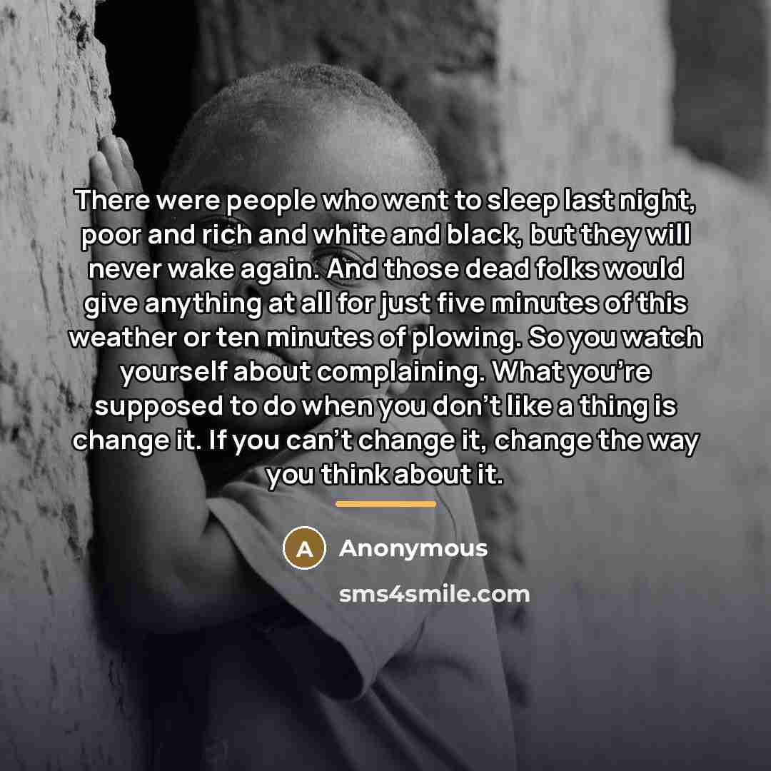“There were people who went to sleep last night, poor…” quote by Anonymous