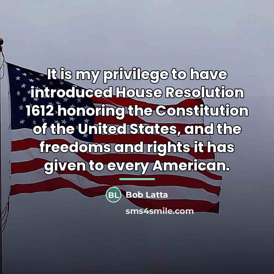 “It is my privilege to have introduced House Resolution 1612…” quote by Bob Latta
