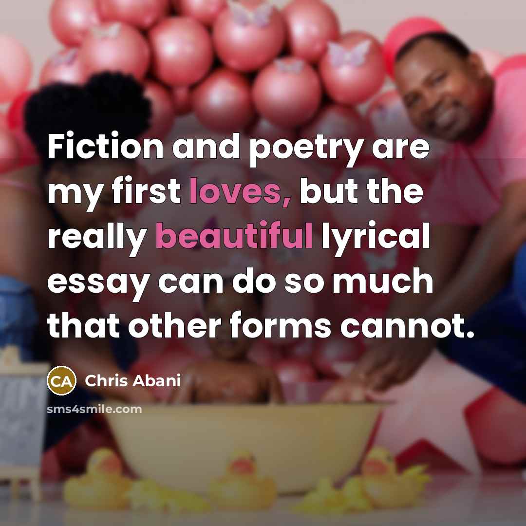 “Fiction and poetry are my first loves, but the really…” quote by Chris Abani