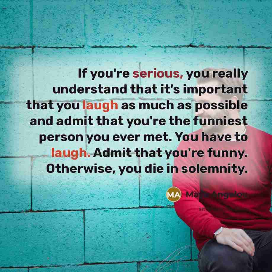 “If you're serious, you really understand that it's important that…” quote by Maya Angelou