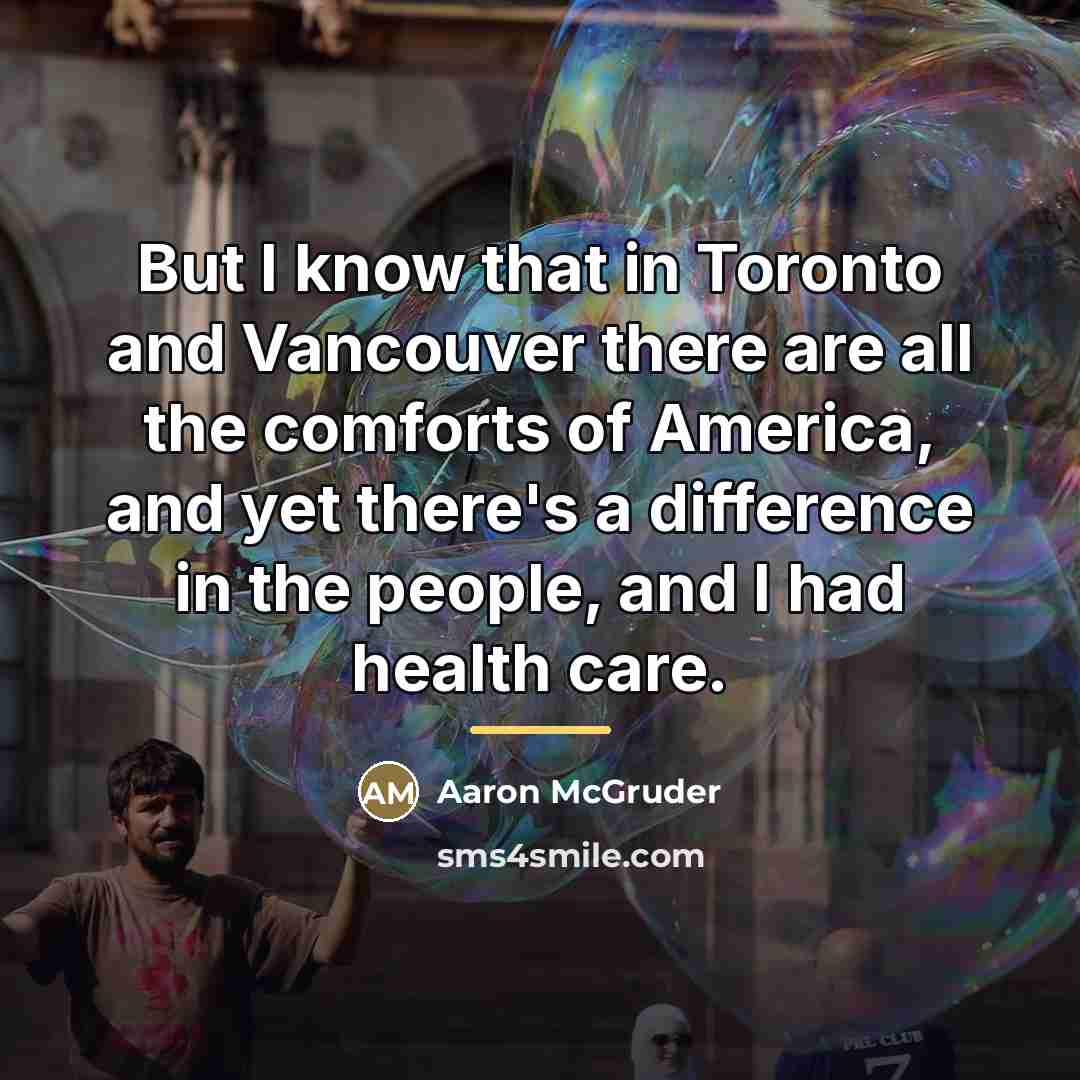 “But I know that in Toronto and Vancouver there are…” quote by Aaron McGruder