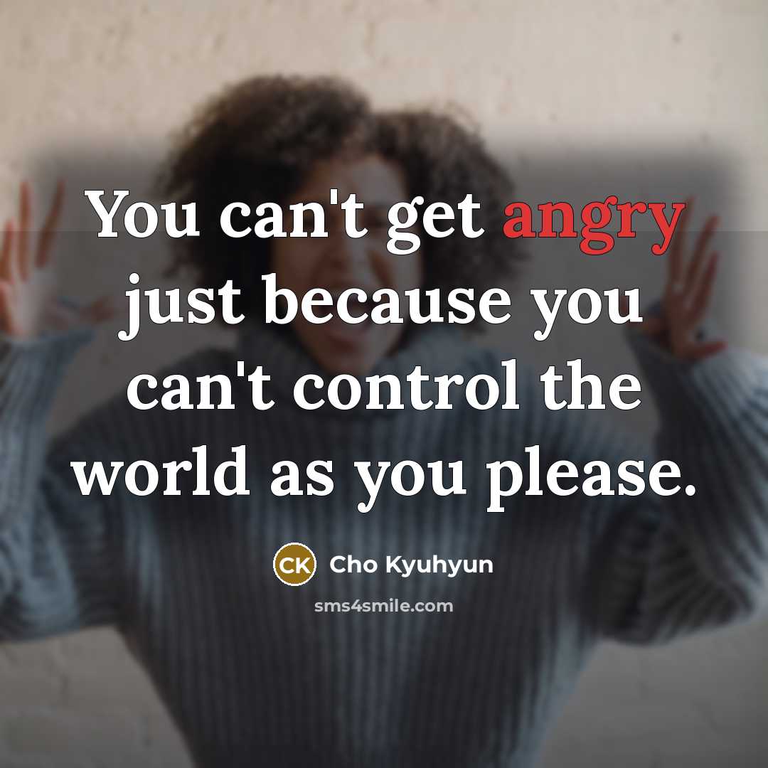 “You can't get angry just because you can't control the…” quote by Cho Kyuhyun