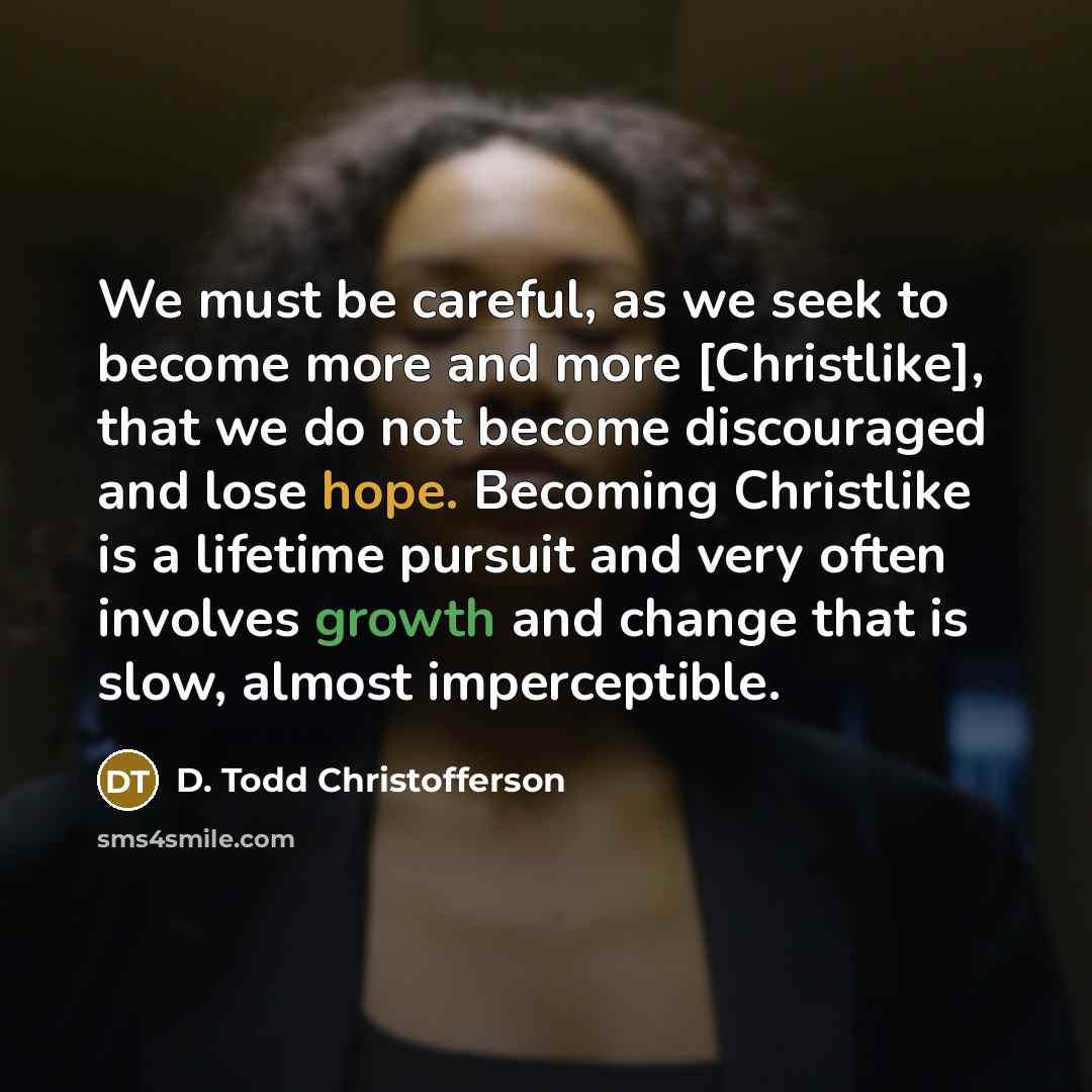 “We must be careful, as we seek to become more…” quote by D. Todd Christofferson